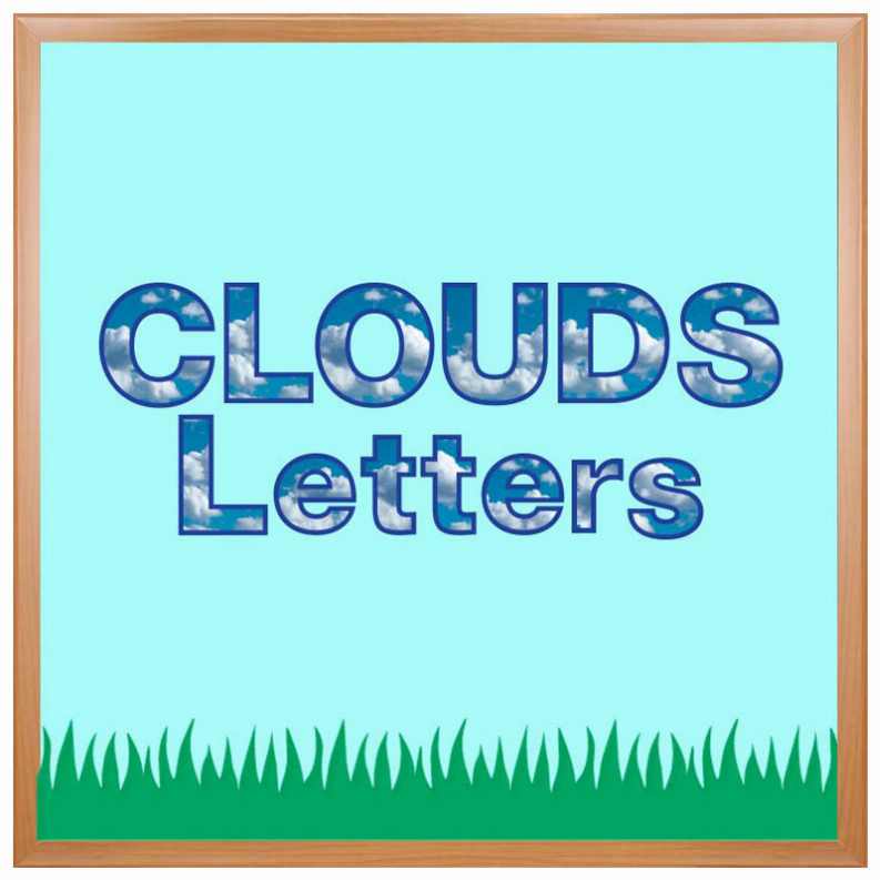Clouds Punch-Out Letters